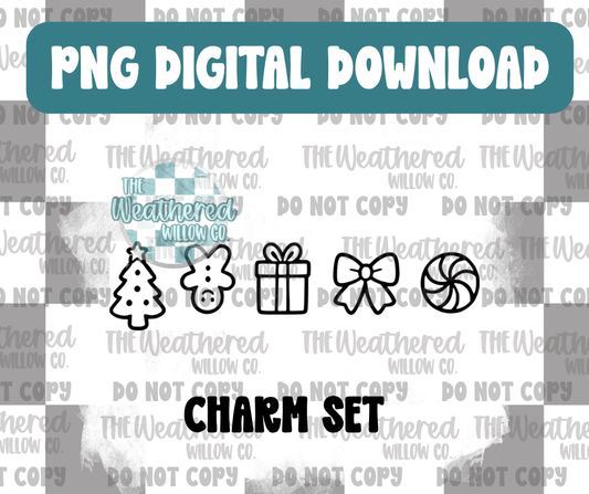 Christmas Charm Set - PNG Digital File Download