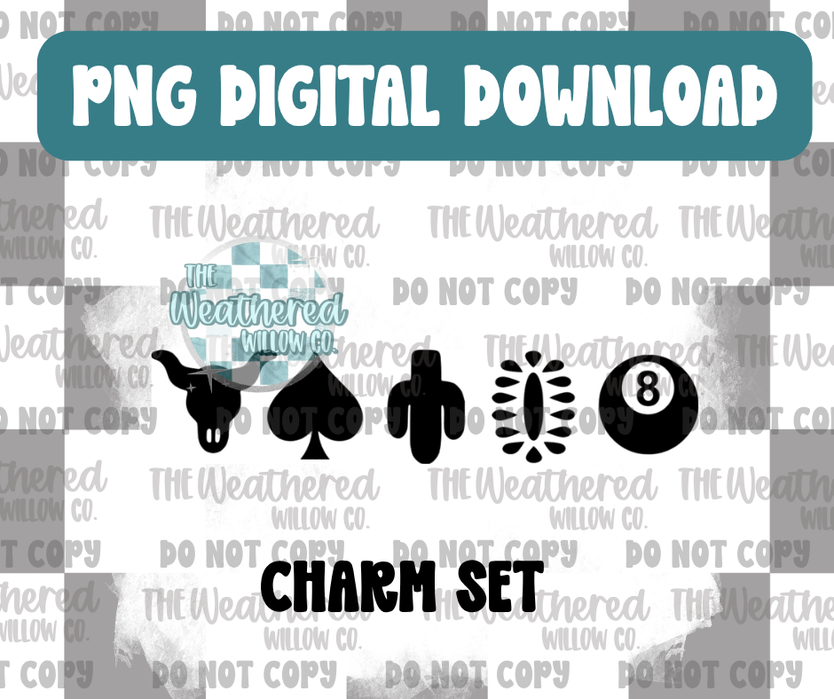 Western Charm Set - PNG Digital File Download
