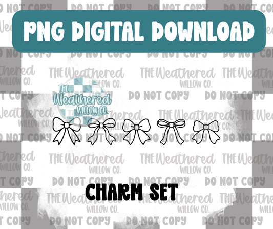 Bow Charm Set - PNG Digital File Download