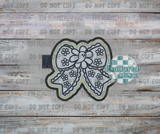 Ghost flower bow - Silicone Freshie Mold