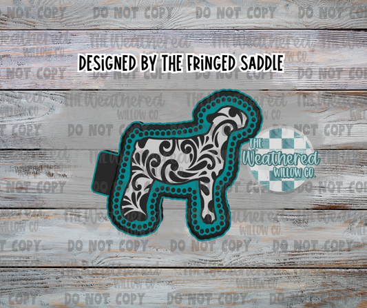 Turquoise Tooled Show Lamb - Silicone Freshie Mold