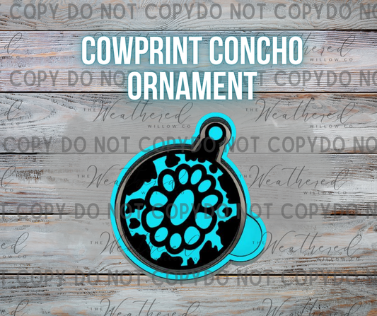 Cow print concho ornament - Silicone Freshie Mold