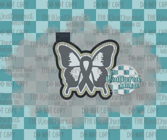 Awareness ribbon butterfly - Silicone Freshie Mold