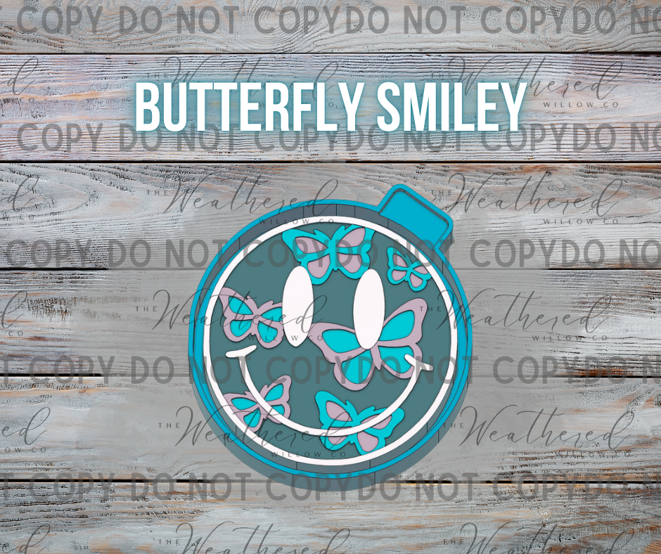 Butterfly Smiley - Silicone Freshie Mold