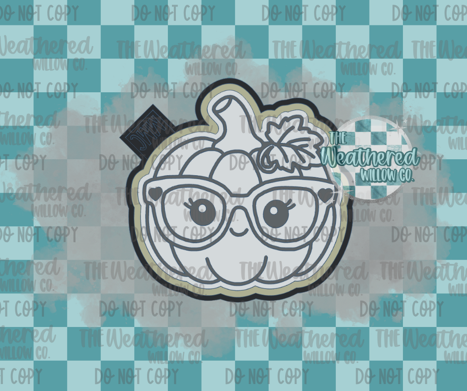 Glasses pumpkin - Silicone Freshie Mold