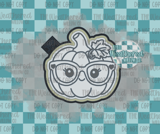 Glasses pumpkin - Silicone Freshie Mold