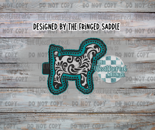 Turquoise Tooled Show Goat - Silicone Freshie Mold