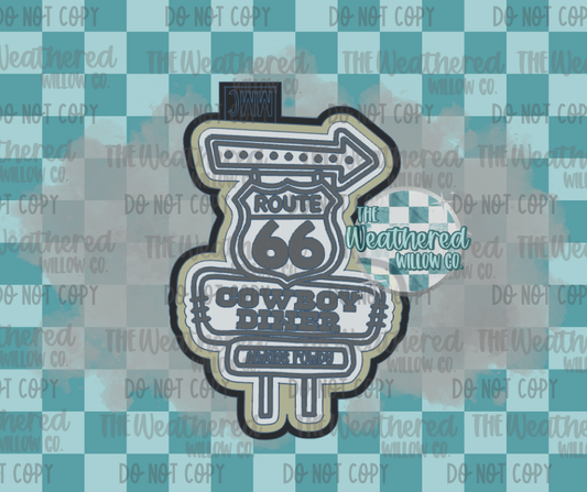 RT 66 Cowboy Diner - Silicone Freshie Mold