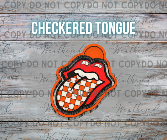 Checkered Tongue - Silicone Freshie Mold