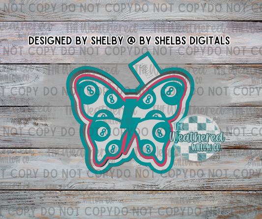 8ball Bolt Butterfly - Silicone Freshie Mold