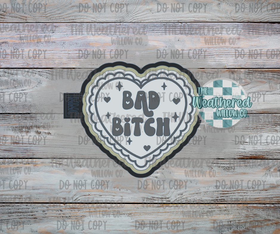 Bad Bitch Heart - Silicone Freshie Mold