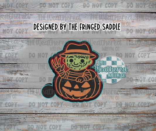 Baby Freddie in Pumpkin - Silicone Freshie Mold