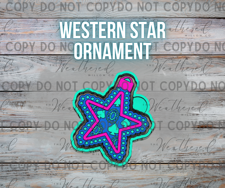 Western Star ornament - Silicone Freshie Mold