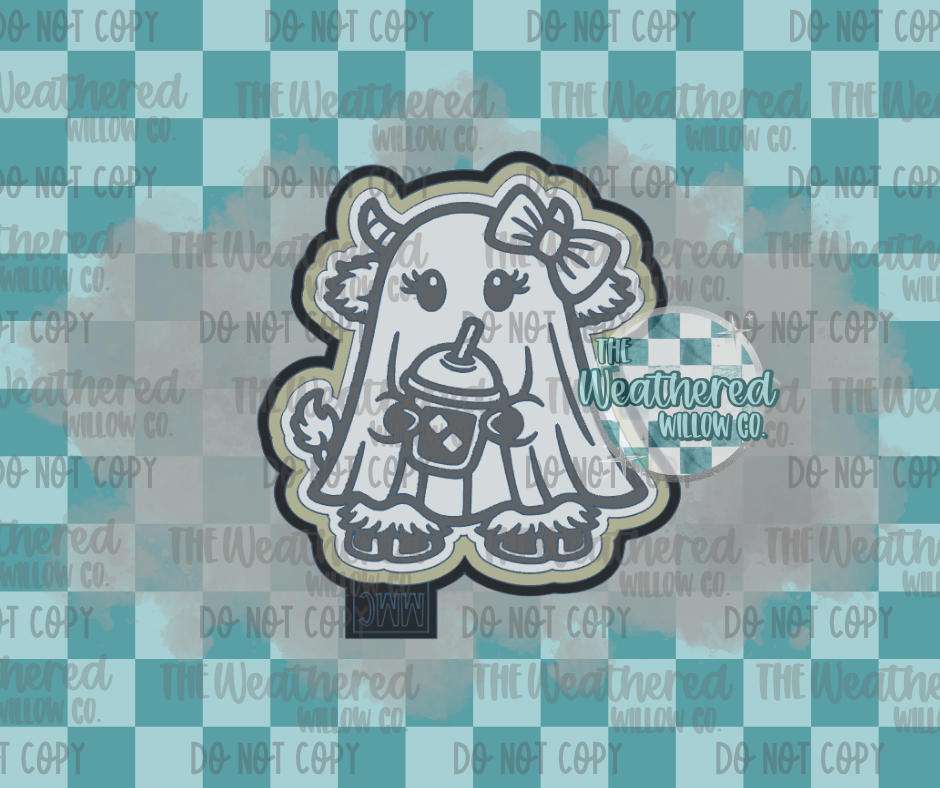 Ghost highland with iced coffee - Silicone Freshie Mold