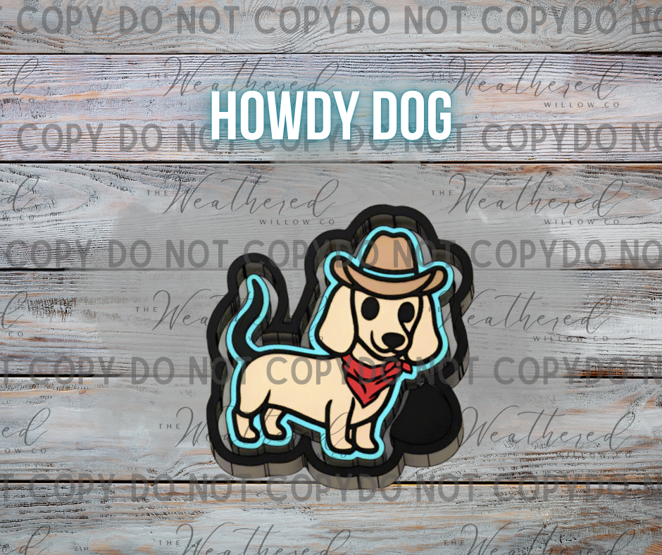 Howdy dog - Silicone Freshie Mold