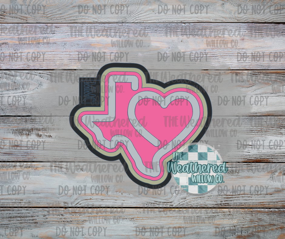 Texas Heart - Silicone Freshie Mold