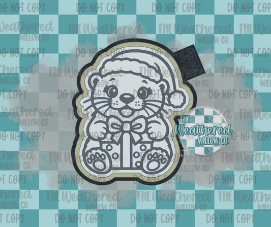 Christmas otter - Silicone Freshie Mold