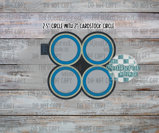 2.5" circle mold with 2" cardstock - Silicone Freshie Mold