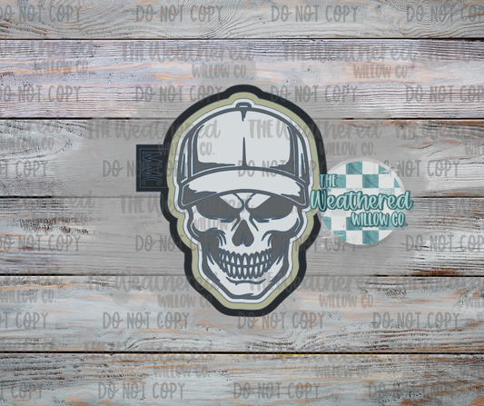 Ballcap Skull - Silicone Freshie Mold