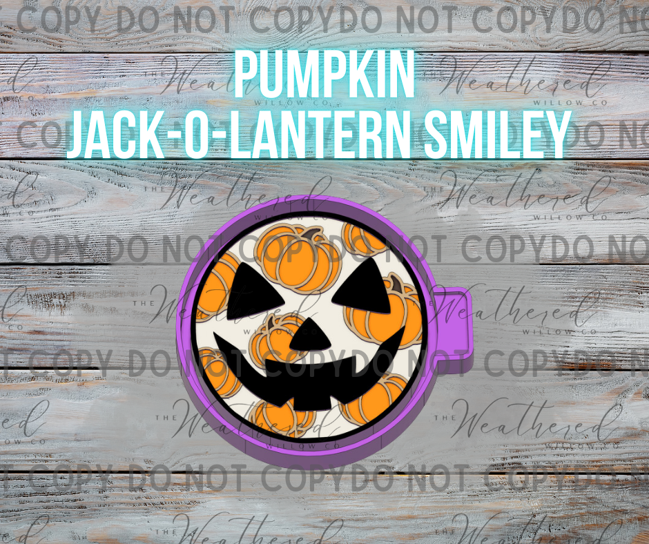 Pumpkin jack-o-lantern smiley - Silicone Freshie Mold