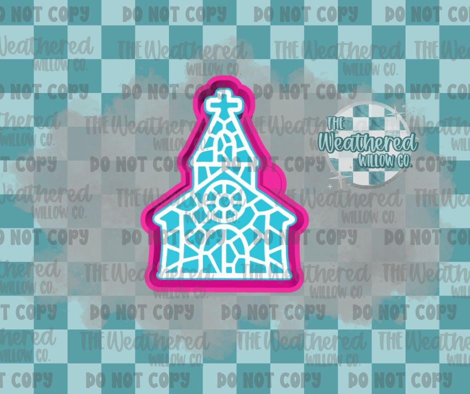 Stained glass church - Silicone Freshie Mold