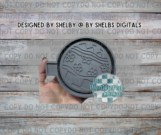 Groovy Checkered Circle - Silicone Freshie