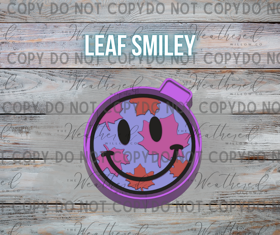 Leaf Smiley - Silicone Freshie Mold