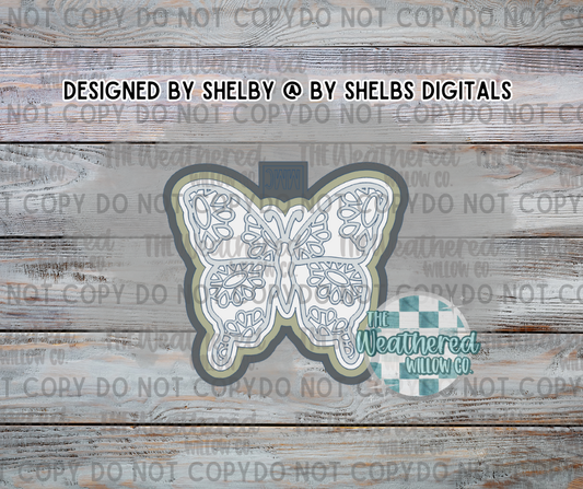 Concho Butterfly - Silicone Freshie Mold