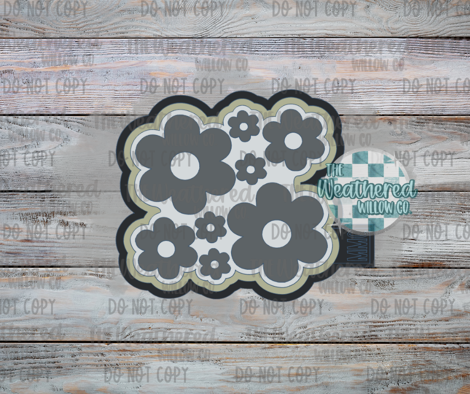 Retro Flower Bunch - Silicone Freshie Mold