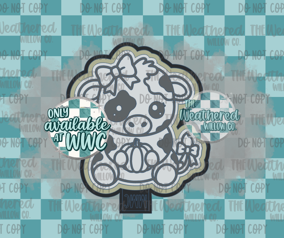 Pumpkin Bow Cow - WWC EXCLUSIVE - Silicone Freshie Mold