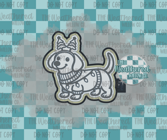 Christmas Weeine Dog - Silicone Freshie Mold