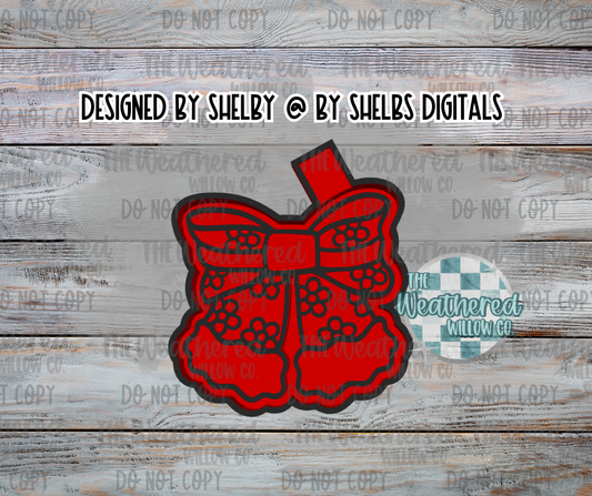 Floral Santa Bow - Silicone Freshie Mold