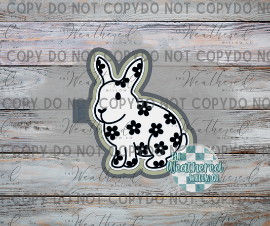 Floral Bunny (full body) - Silicone Freshie Mold