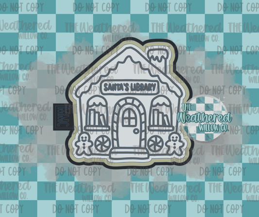 Santas library gingerbread house - Silicone Freshie Mold