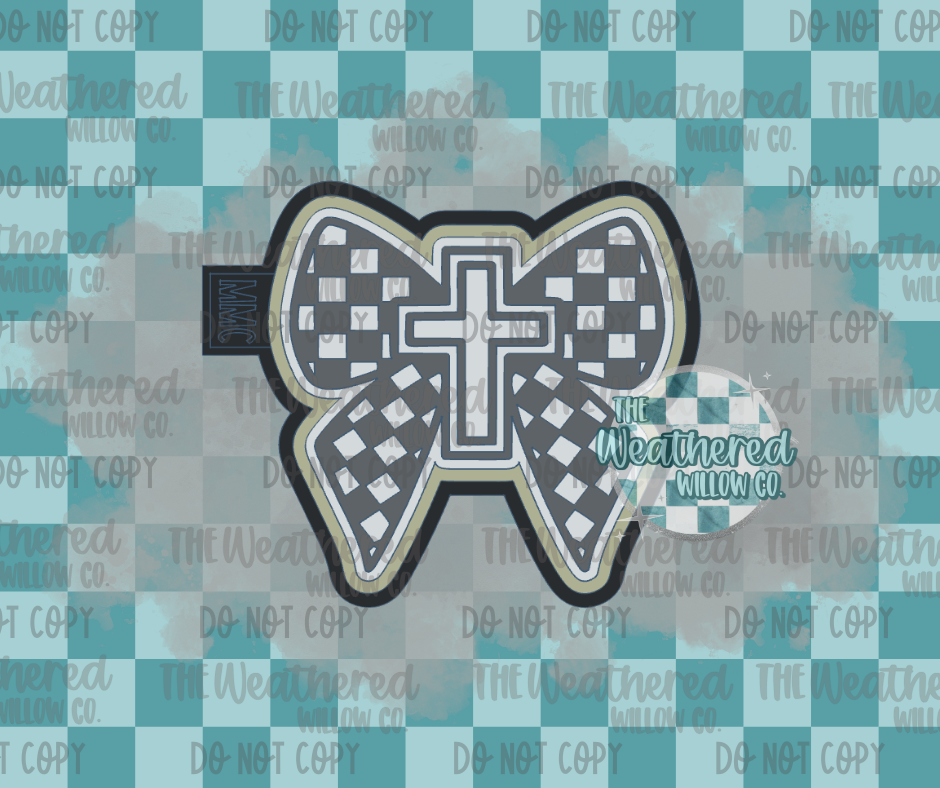 Checkered cross bow - Silicone Freshie Mold