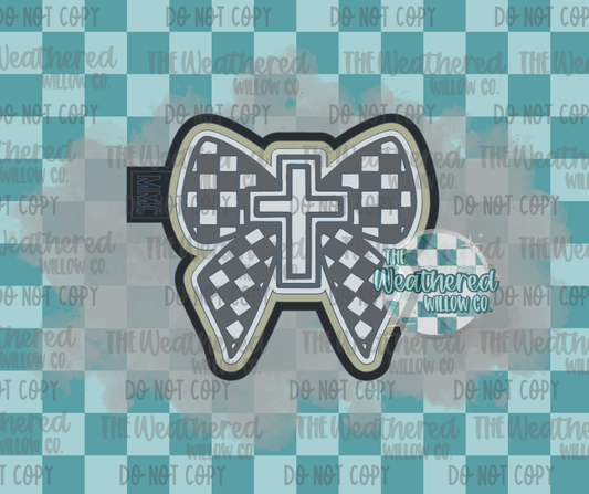 Checkered cross bow - Silicone Freshie Mold