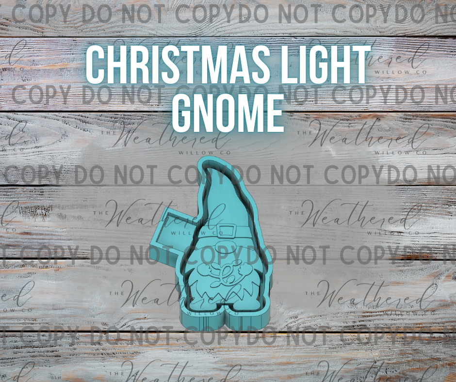 Christmas light gnome - Silicone Freshie Mold