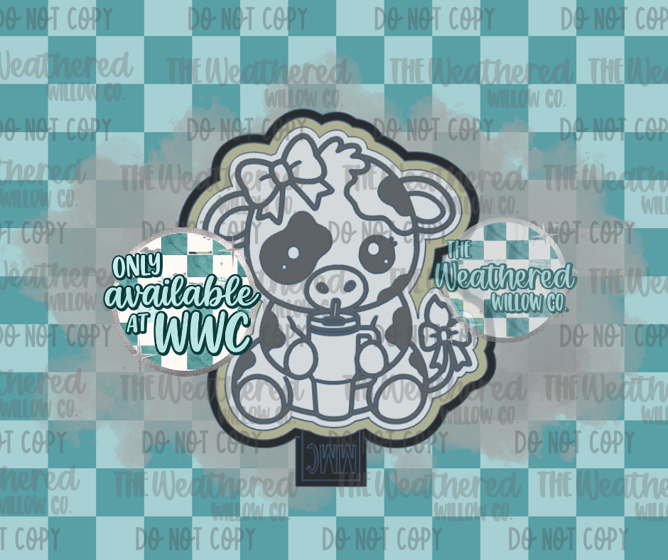 Tumbler Bow Cow - WWC EXCLUSIVE - Silicone Freshie Mold