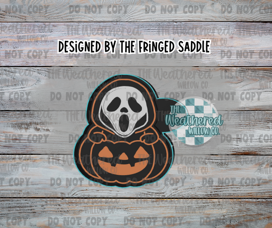 Baby Ghost Face in Pumpkin - Silicone Freshie Mold