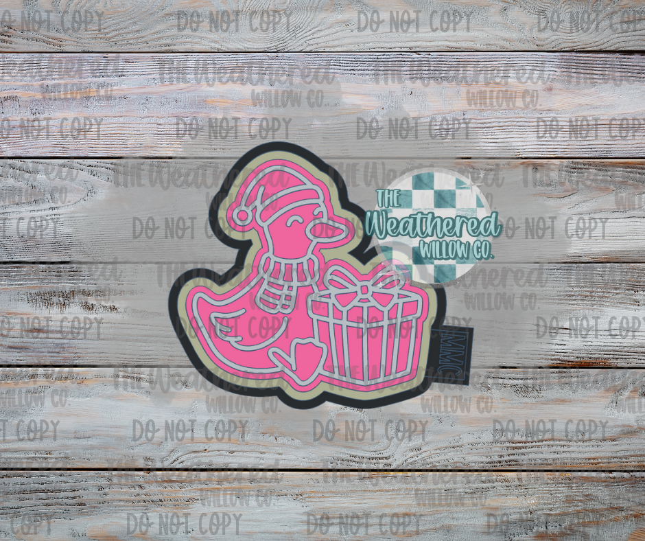 Goose with present - Silicone Freshie Mold