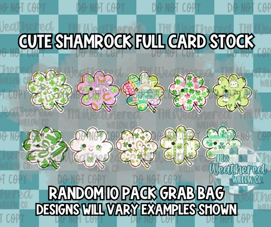 Cute Shamrock FULL Card Stock - Premium Cardstock Grab Bag