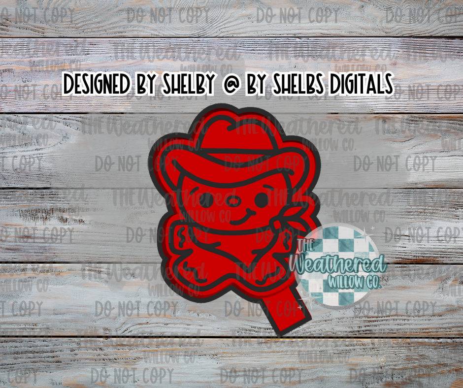 Western Gingerbread Man - Silicone Freshie Mold