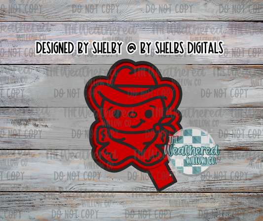 Western Gingerbread Man - Silicone Freshie Mold