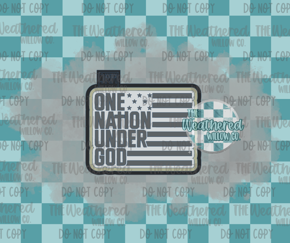One nation under God flag - Silicone Freshie Mold