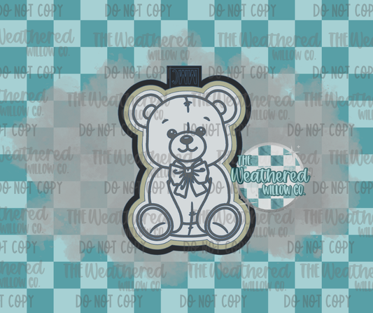 Teddy Bear with bow - Silicone Freshie Mold