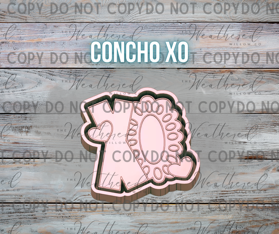 Concho XO - Silicone Freshie Mold