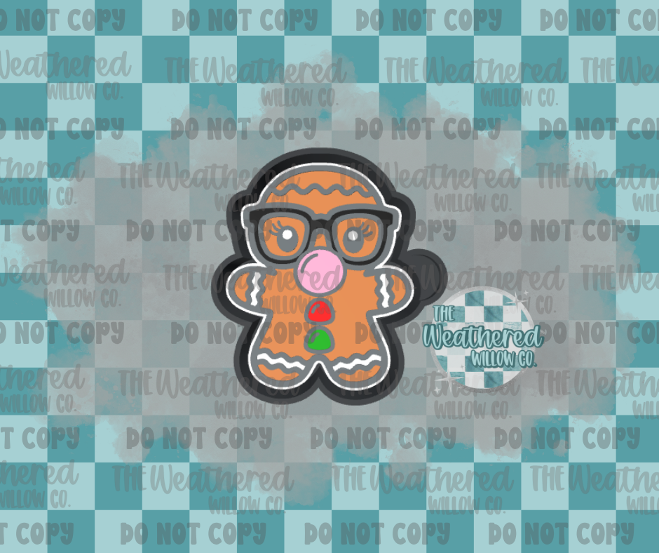 Nerdy bubblegum gingerbread man - Silicone Freshie Mold
