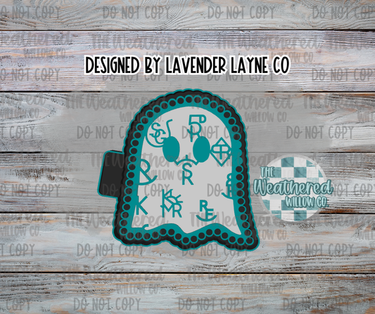 Turquoise Branding Ghost - Silicone Freshie Mold