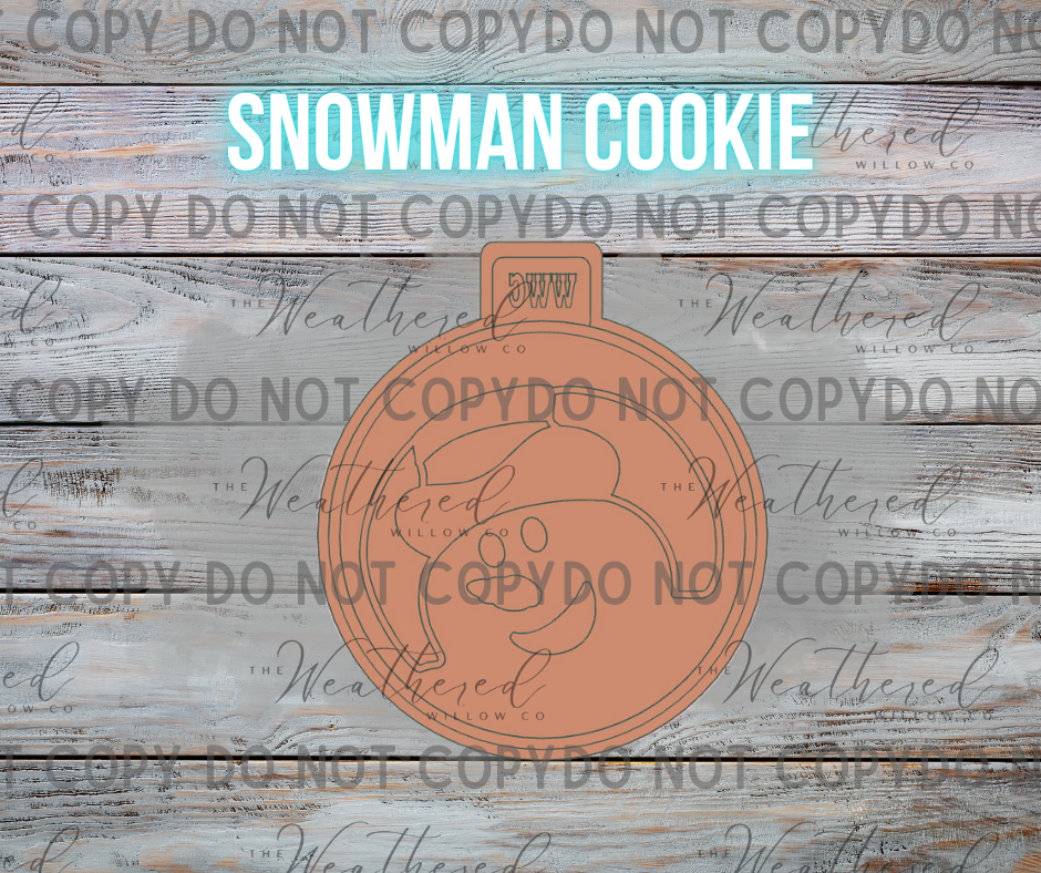 Snowman Cookie - Silicone Freshie Mold