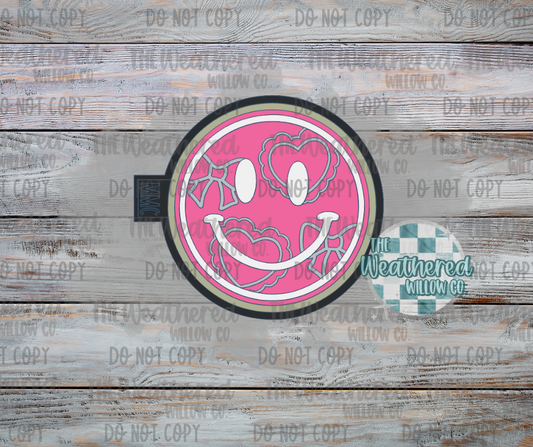 Bows & Hearts Smiley - Silicone Freshie Mold